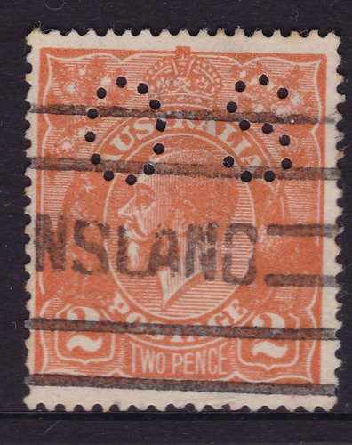 Imagen 1 de 1 de Estampillas Australia 1920 - Rey Jorge V / Perforado Os