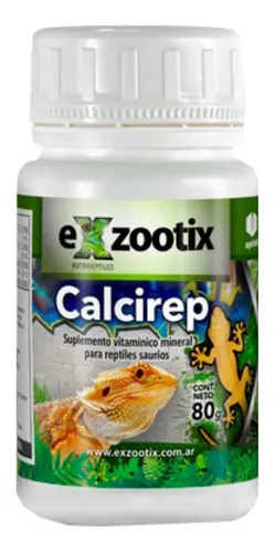 Alimento Vitamina Calcio Reptiles Calcirep 80g Exzootix