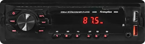 MP3 PLAYER FIRST OPTION 6688 2024 RADIO AUTOMOTIVO BLUETOOTH TOCA SOM CARRO 2 USB 1 DIN PENDRIVE - R$ 52,59