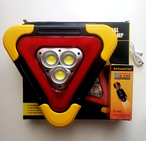 Kit Emergencia Auto - Luces Led Y Herramientas 8 En 1