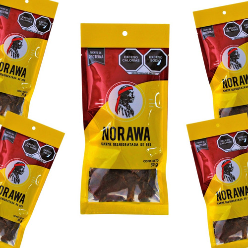 Pack Carne Seca Norawa 15 Piezas De 30 Gramos