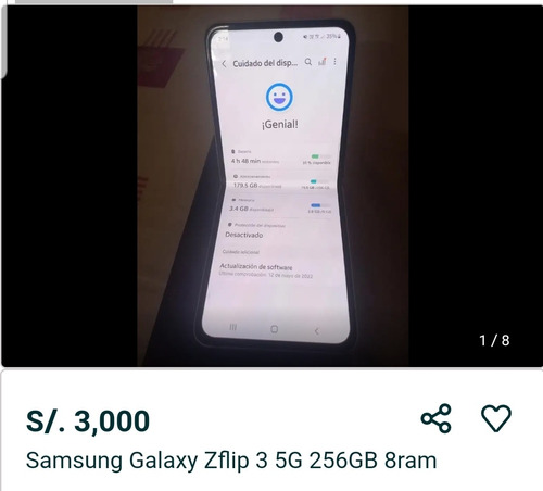 Celular Samsung Galaxy Zflip 3 5g 256gb 8ram 