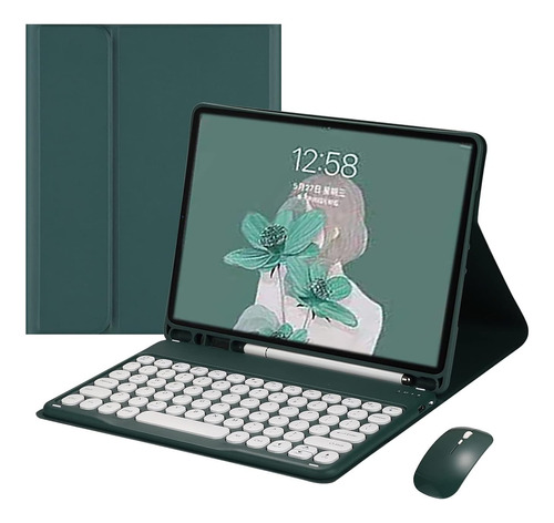 Funda Con Teclado Yeehi/ Para iPad 10.2 / Dark Green