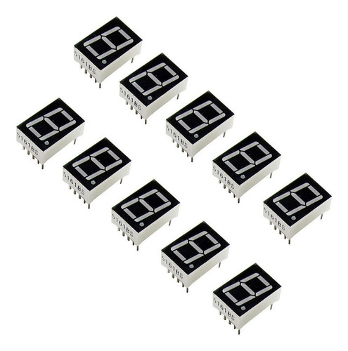 Display Led 7 Segmentos Rojo 10 Piezas 0.56 Pulgadas 10 Pine