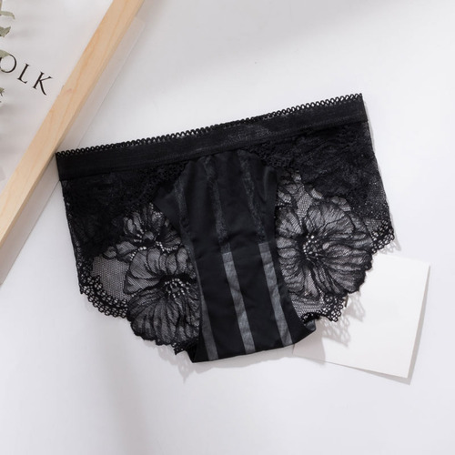 Bragas De Encaje Transparente Para Mujer, Huecas, Transpirab