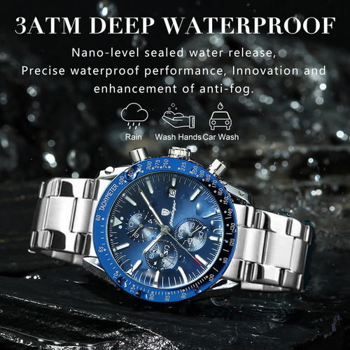 Reloj Analógico Con Cronógrafo Luminoso Poedagar 988g