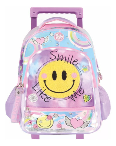 Mochila Carro 18 Smile Luz Led 45cm Footy Original C