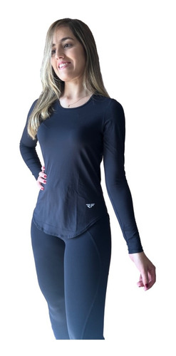 Imagem 1 de 8 de Blusa Feminina Térmica  Comprida Segunda-pele Uv+ Dry-fit