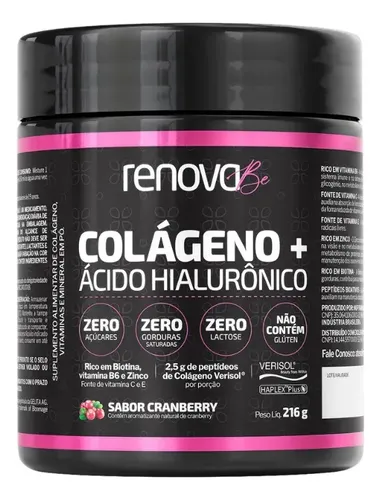 Kit Colágeno Hidrolisado Verisol Renova Be com Ácido Hialurônico e Creme Facial