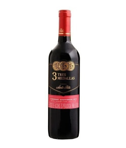 Vinho Tres Medallas Cabernetsauvignon Tinto Santa Rita 750ml