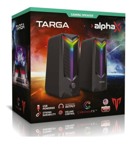 Par De Parlantes Gamer Para Pc Targa Alpha X Targa 16w 2x8w