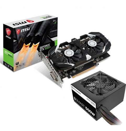 Combo Placa De Video Msi Gtx 1050 Ti + Fuente 500w 80 +