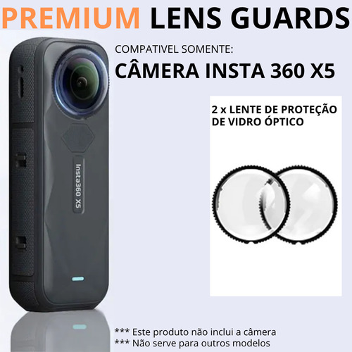 Protetor De Lente Padrão Premium Para Insta360 X5 Envio Rápi