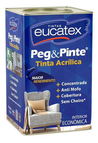 Eucatex Latex Acrílico Peg Pint Branco 18litros