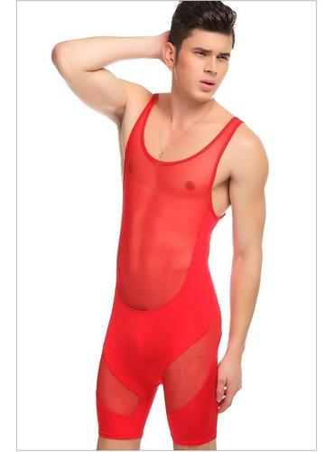 Chaleco Deportivo Sexi De Malla Transparente Para Hombre, Ro