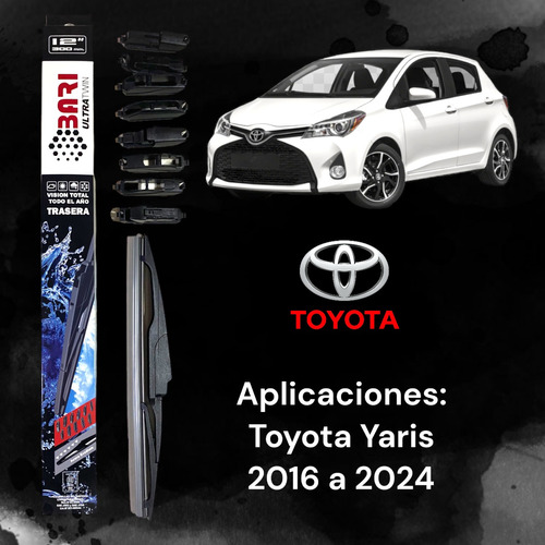 Escobilla Trasera Yaris 2016 2017 2018 2019 2020 2021 2022