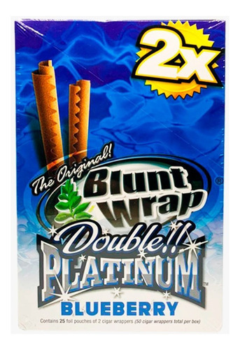 Blunt Wrap 25 Display X2 Unidades Platinum Csc