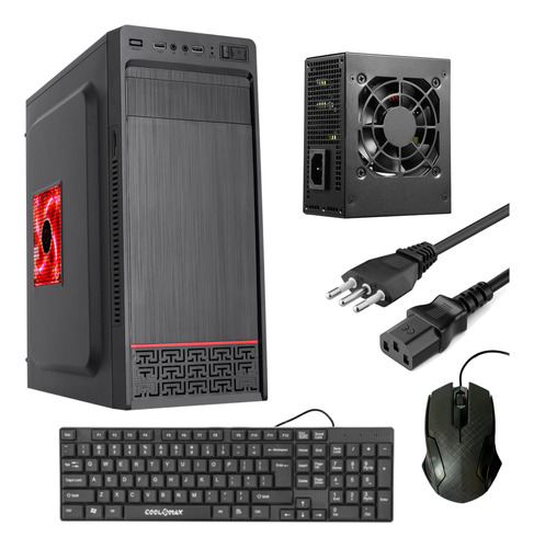 Gabinete Combo Atx Coolmax H5 600w Mouse Y Teclado - Sportpo