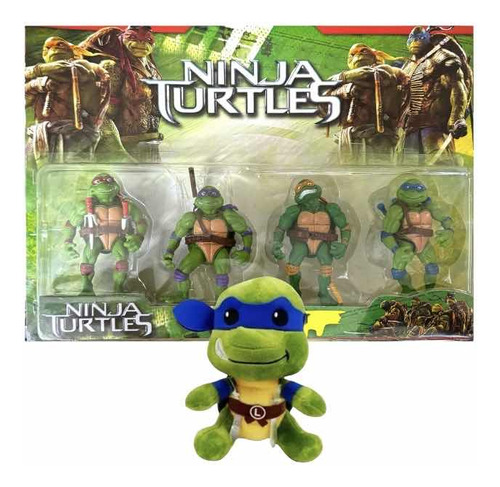 Combo Tortugas Ninja Blister X4 Figuras + Obsequio Regalos