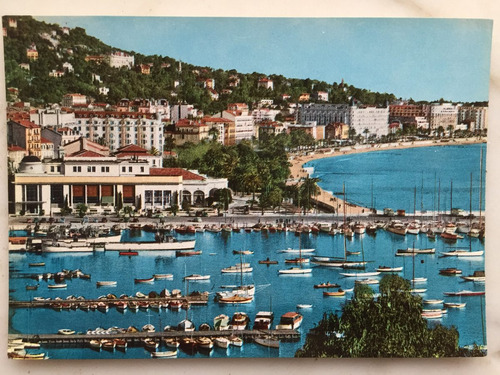 Postal  Puerto Y Casino De Cannes -francia-año 1950