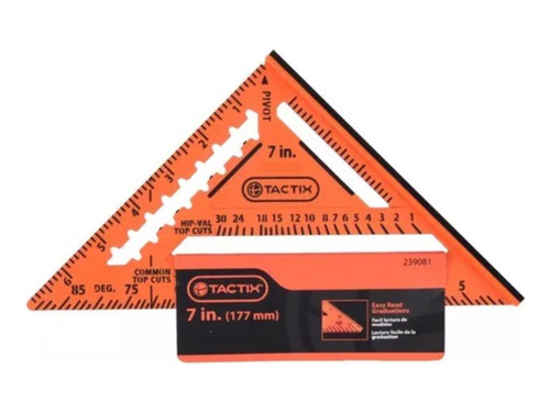 Escuadra Triangular Rápida Carpinteria Tactix 7 Pulgadas.