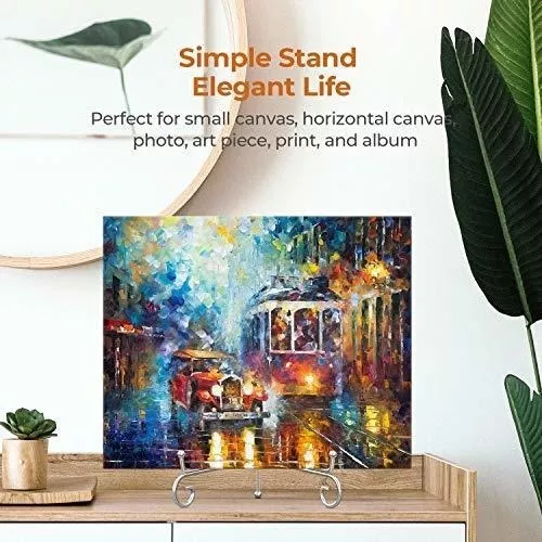 TR-LIFE Plate Stands for Display - 10 inch Plate Holder Display Stand + Metal Easel Stand for Picture Frame, Decorative Plates, Photo, Book