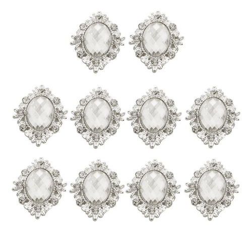 Botones De Diamantes De Imitación De Cristal 5 Piezas
