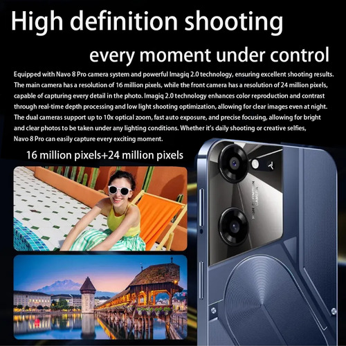 Teléfono Inteligente 5g Android, Memoria 8+256 Gb, 6,8 Pulgadas