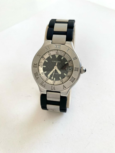 Reloj Cartier Must 21 Autoscaph Ref 2427 Automático 2010 Negra Gris Negro (Usado)