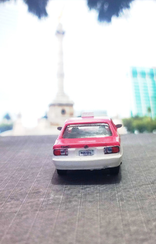 Custom Tipo Hotwheels Tsuru Taxi Cdmx Hecho De Resina Blanco