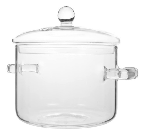 Cacerola De Vidrio De 47.3 Fl Oz Con Tapa, Olla De Cocina Pa