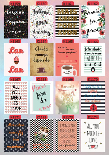 Quadros Moldura Preta Frases Música Ideias Pensamento30x40cm