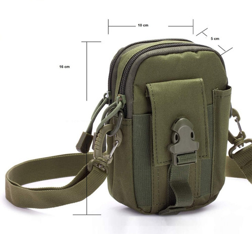 Imagen 2 de 6 de Porta Celular Táctico Molle Pouch Bandolera Riñonera Edc