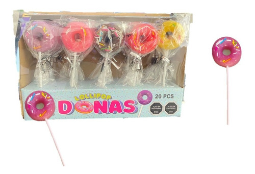 Bolsa Dulce Paleta Donuts (20 Unidades) Cumpleaños