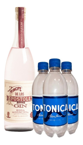 Gin Apóstoles Rosa Mosqueta + 3 Tónicas Pulpo Blanco
