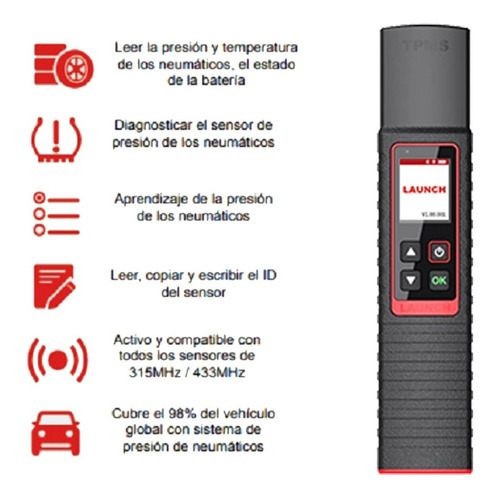 Imagen 3 de 6 de Launch Tpms Tsgun Compatible Con Scanner X-431 Version La
