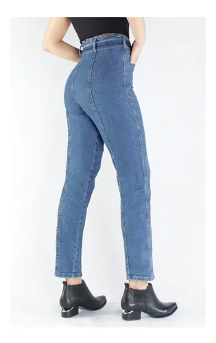 Jean mom elastizado hot sale