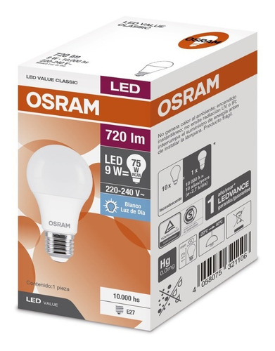 Pack X20 Lámparas Led Osram 9w = 75w Luz Día/fría Por E631