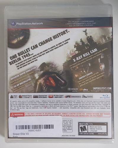 Jogo Sniper Elite V2 - Ps3 - Mídia Física - Lacrado