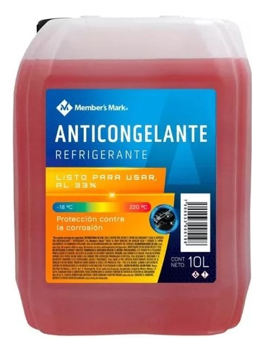 Anticongelante Refrigerante Member's Mark 10 Lts Color Rosa