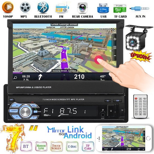 7 Pulgadas Hd Pantalla Retráctil Coche Reproductor Mp5 Radio