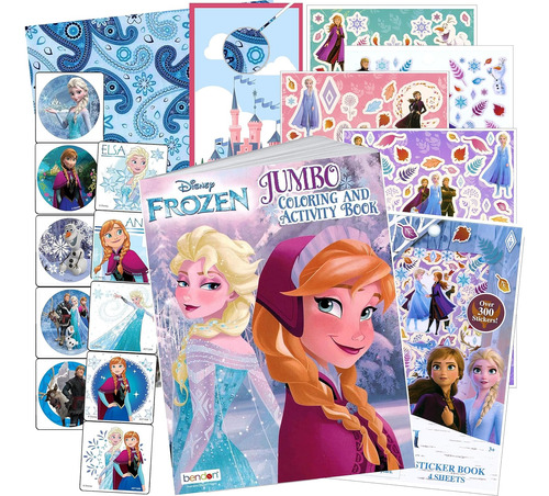 Juego De Libros Para Colorear Frozen De Disney: El Paquete I