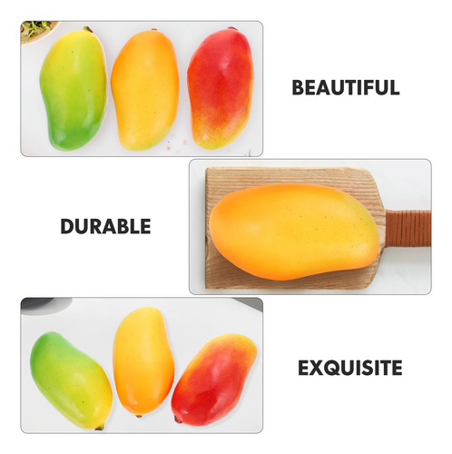 Alimento Modelo Mango Con Simulación De Fruta De Uva, 3 Unid