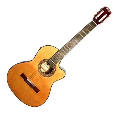 Imagen 2 de 3 de Guitarra criolla electroacústica Gracia M6 natural