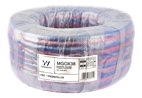 Oxicorte Rollo Manguera Gemelada 3/8 X 30 Mts