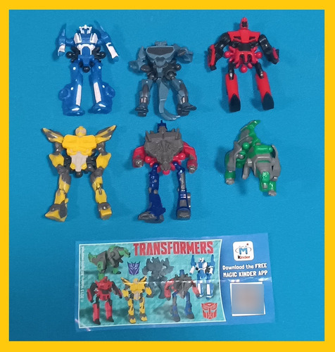 Transformers Kinder Sorpresa Coleccion Completa 6 Figuras