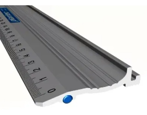 Imagen 2 de 8 de Regla De Corte Con Proteccion De Dedos Aluminio 40cm