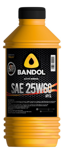 Aceite Mineral Motor 25w60 Lubricante Bandol Carro Gasolina