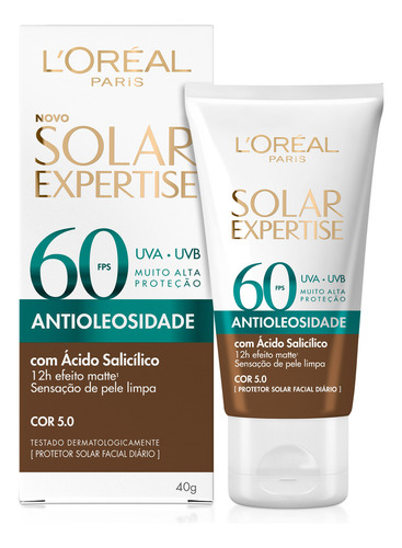 Protetor Solar Facial Antioleosidade Fps60 Expertise Negra