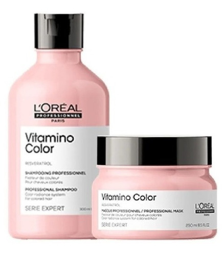 Shampoo + Mascarilla L'oréal Resveratrol Vitamino Color 